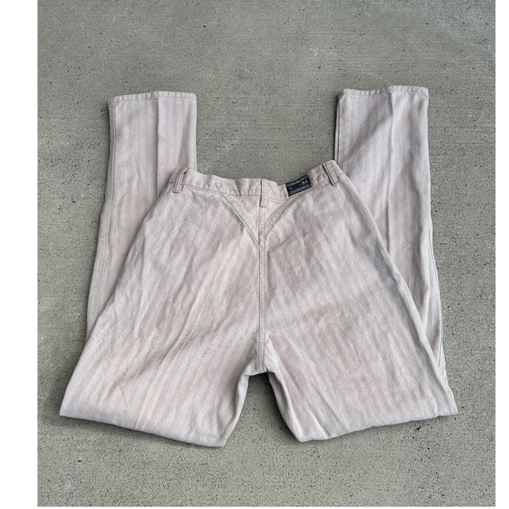 Vintage California Rockies Jeans Pants 11/12 Herringbone High Rise Made USA